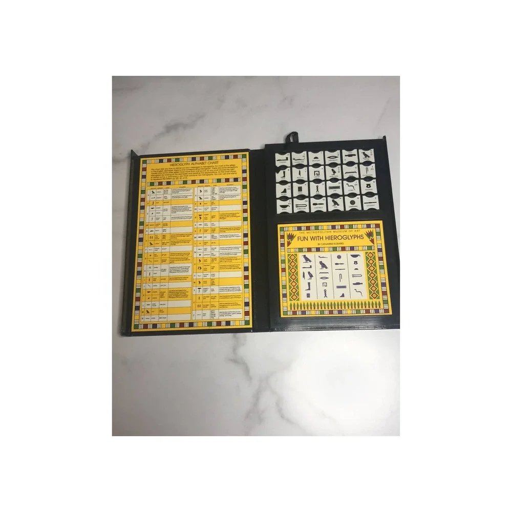 Metropolitan Museum of Art Hieroglyphic Stamp Kit set Vintage book Egyptian gift - Picture 2 of 16